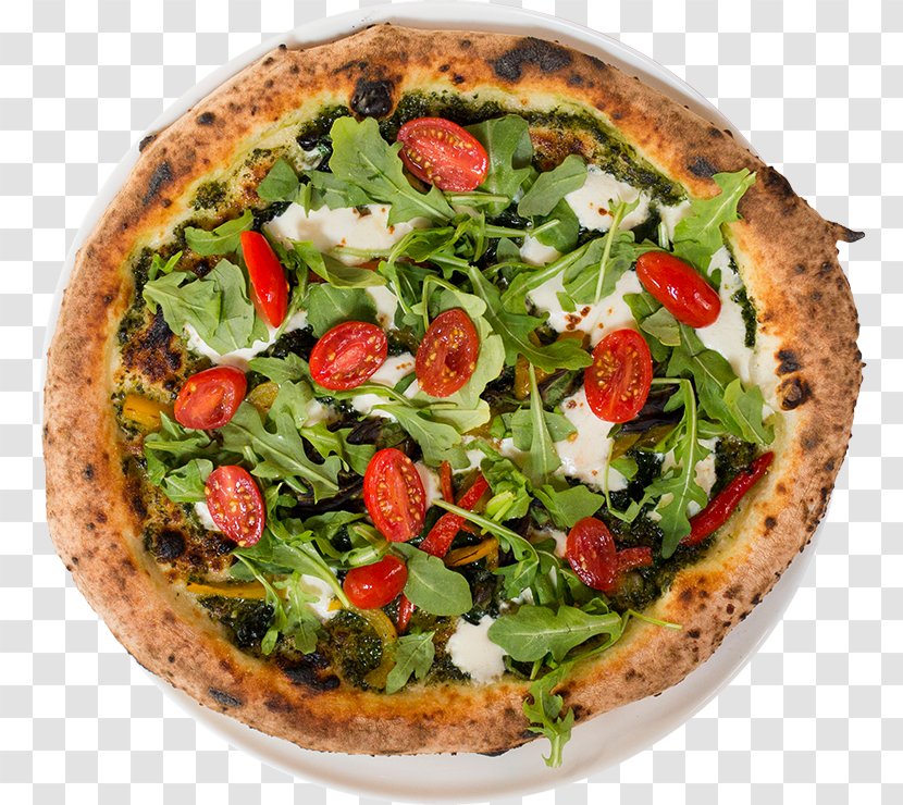 Sicilian Pizza Vegetarian Cuisine Italian Ham - Leaf Vegetable - Basil Transparent PNG