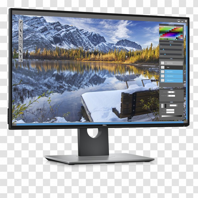 Dell Computer Monitors High-dynamic-range Imaging Ultra-high-definition Television 4K Resolution - Ultrahighdefinition - Creatives Transparent PNG