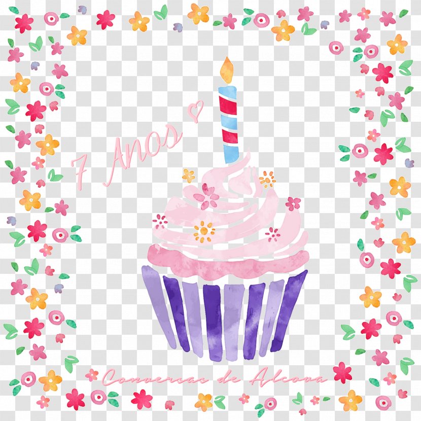 Cupcake Muffin Torte Birthday Wedding Invitation - Cream Transparent PNG