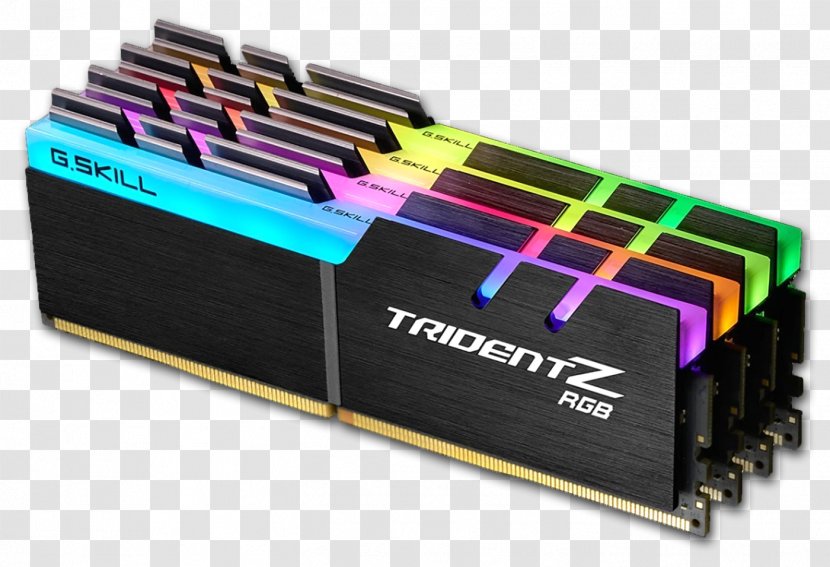 DDR4 SDRAM G.Skill CAS Latency Multi-channel Memory Architecture - Computer Data Storage - Heat Spreader Transparent PNG