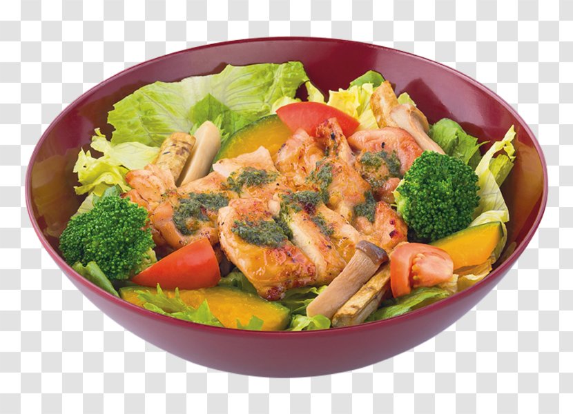 Ootoya Japanese Cuisine Thai Donburi Salad - Fried Chicken - Basil Transparent PNG