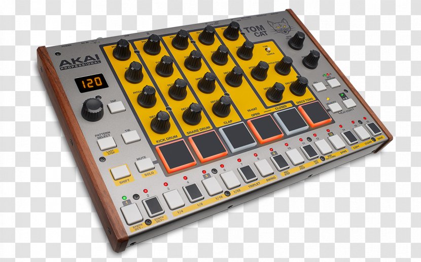 Drum Machine Akai Rhythm Sound Synthesizers Drums - Cartoon Transparent PNG