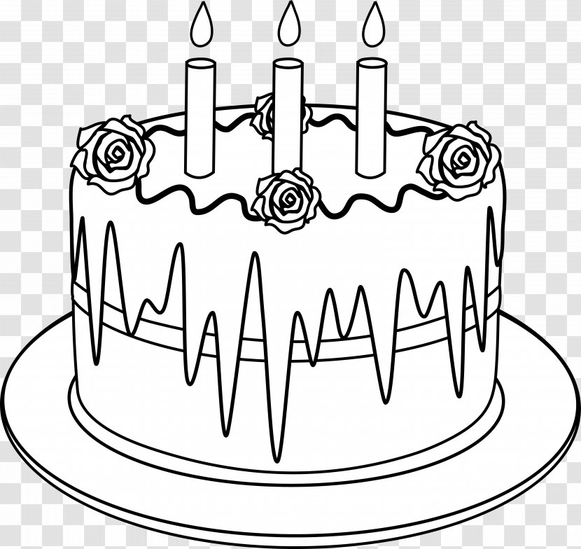 Birthday Cake Wedding Cupcake Frosting & Icing - Outline Cliparts Transparent PNG