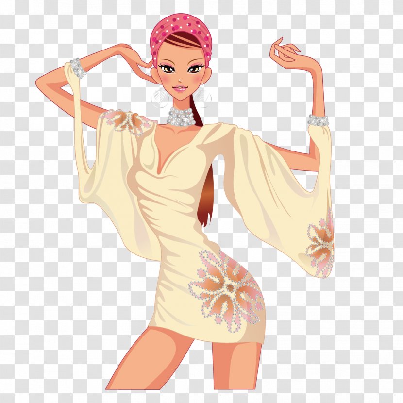 Fashion Illustration Hit Single - Heart - Vector Cartoon Woman Transparent PNG