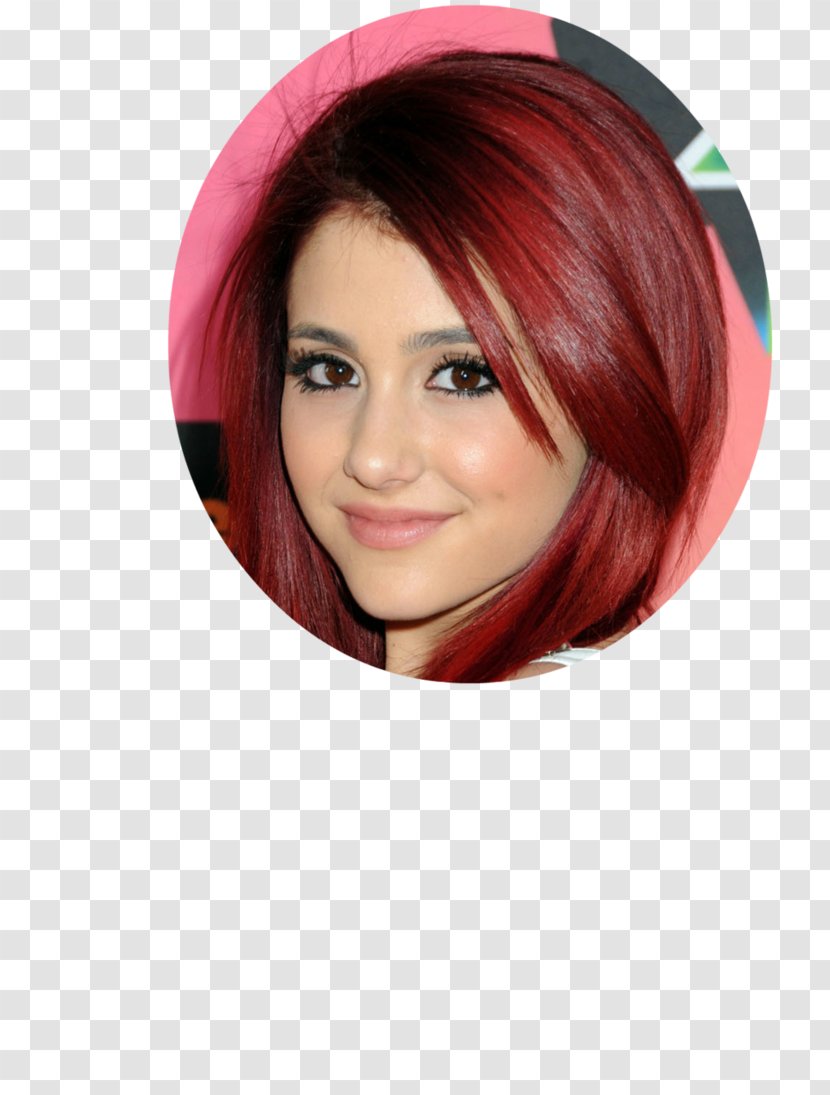 Red Velvet Cake Hair Coloring Human Color Hairstyle - Cartoon - Ariana Grande Transparent PNG