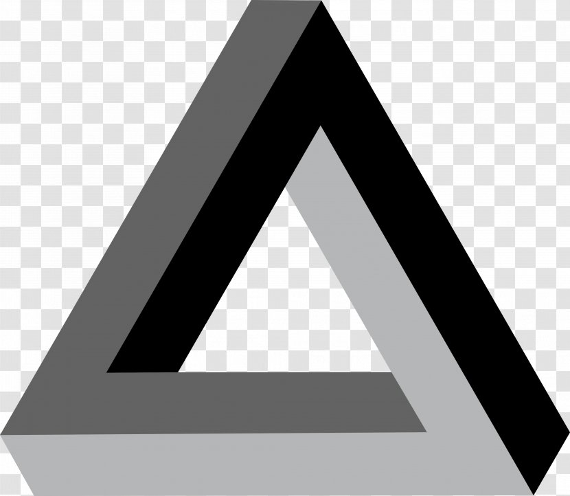 Penrose Triangle Optical Illusion Op Art Impossible Object - Heart - Cos Transparent PNG