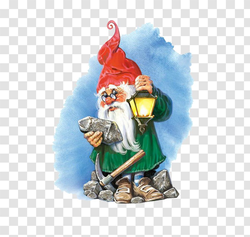 Dwarf Gnome Decoupage Elf LiveInternet - Painter - Red Hat The Old Man In Ore Transparent PNG