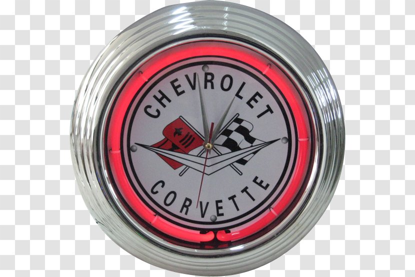 Chevrolet Clock - Corvette Convertible - Neon Beer Transparent PNG