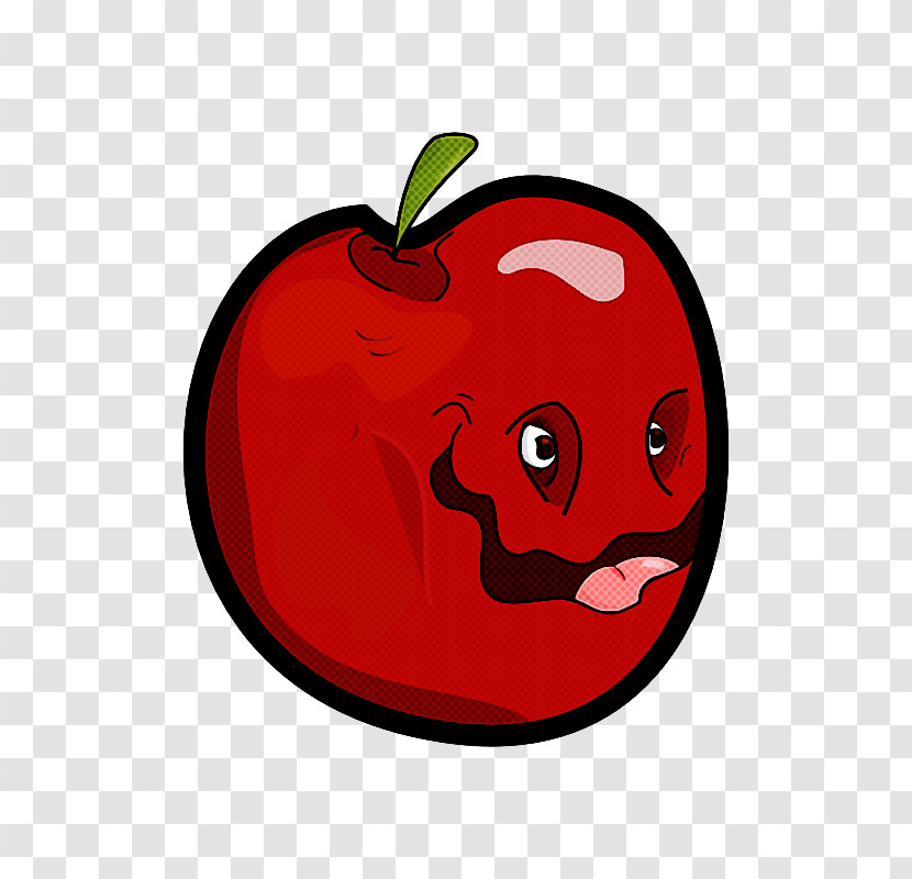 Red Bell Pepper Fruit Cartoon Capsicum Transparent PNG