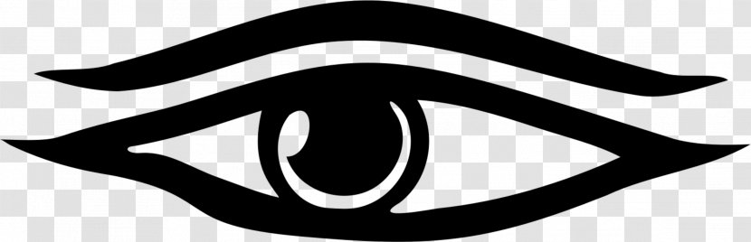 Eye Of Horus Clip Art Image Human - Blackandwhite - Ra Transparent PNG