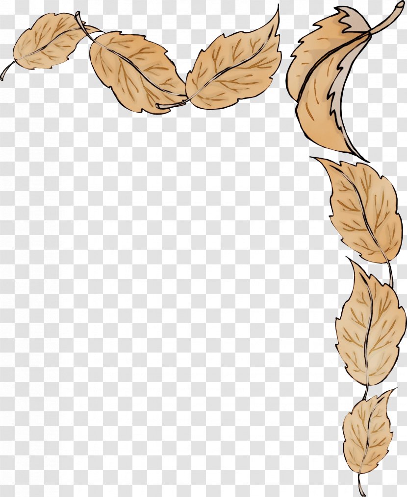 Leaf Watercolor - Wet Ink - Twig Plant Transparent PNG