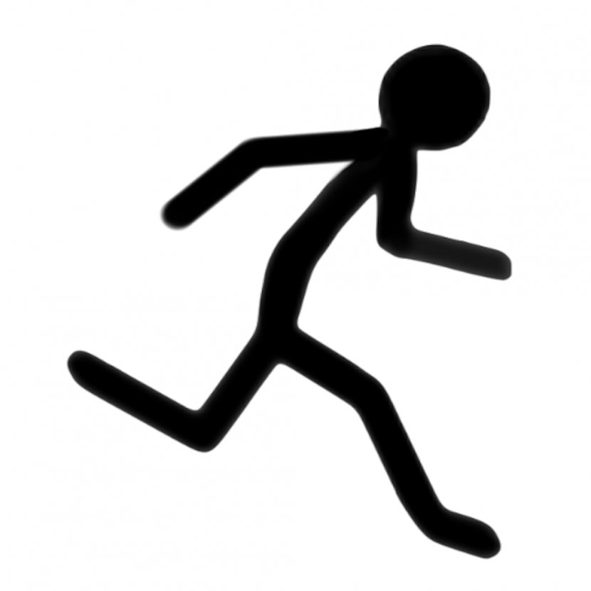 Stick Figure Running Clip Art - Flower - Run Away Cliparts Transparent PNG