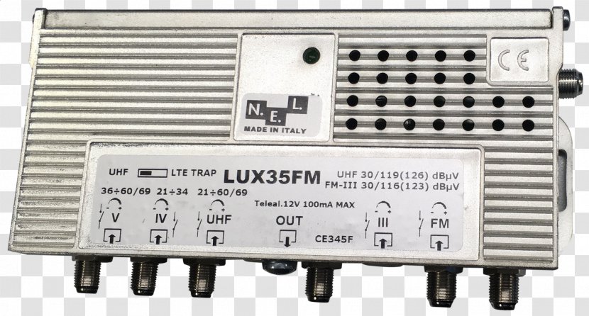 Amplifier RF Modulator Antennensteckdose Terrestrische Übertragung Very High Frequency - Electronics - Lux Transparent PNG