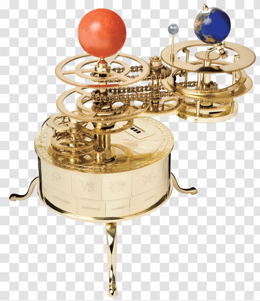 Earth Solar System Tellurion Astronomy Architectural Engineering - Brass Transparent PNG