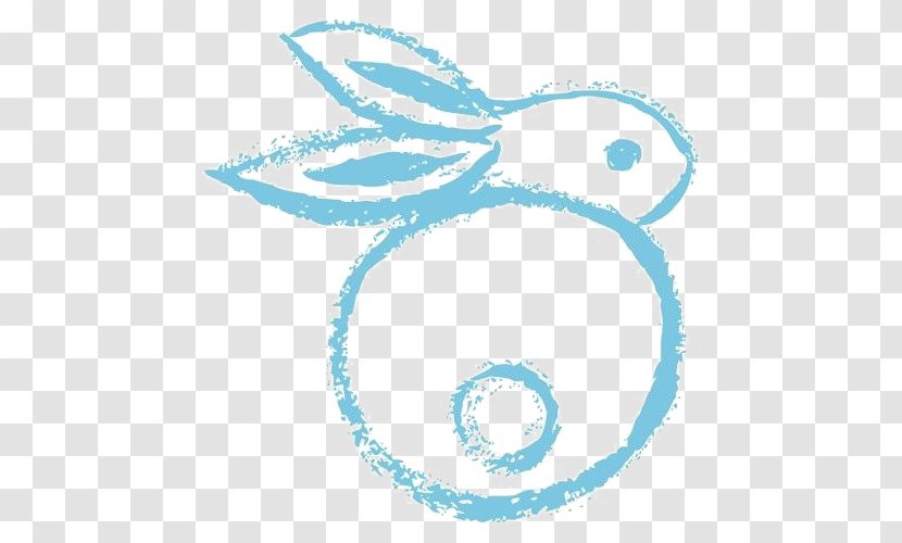 Easter Bunny Drawing Rabbit Illustration - Turquoise Transparent PNG
