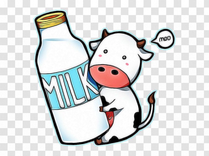 Milk Cartoon Dairy Cattle Drawing Transparent PNG