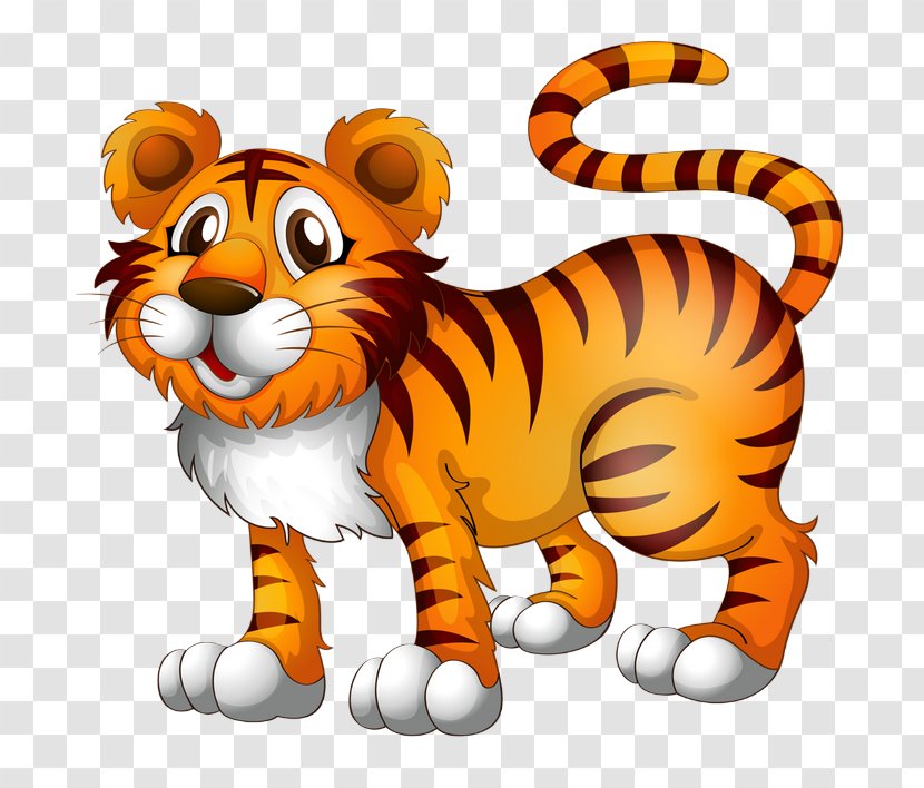 Baby Jungle Animals Tiger Clip Art - Big Cats Transparent PNG