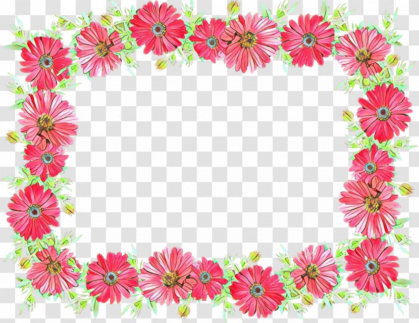 Pink Flower Border - Wildflower - Interior Design Transparent PNG