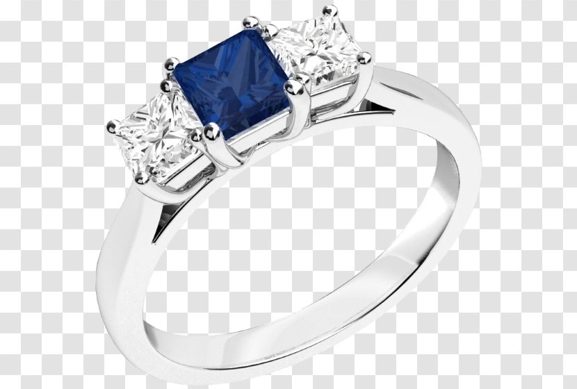 Sapphire Engagement Ring Diamond Brilliant Transparent PNG