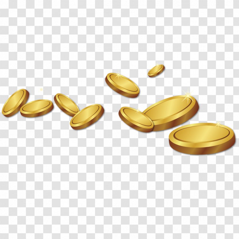 Gold Coin Computer File - Vecteur - Vector Scattered Coins Transparent PNG