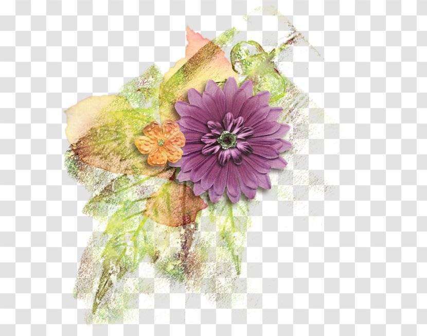 Purple Chrysanthemum Floral Design Flower - Painting Transparent PNG