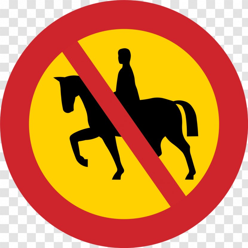 Horse Equestrian Clip Art - Traffic Sign - Road Transparent PNG