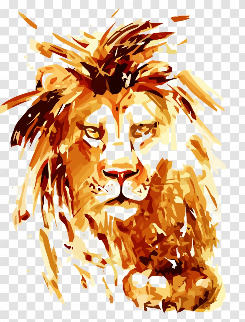 T-shirt Lion Leopard Tiger - Shirt - Seguidores Watercolor Transparent PNG