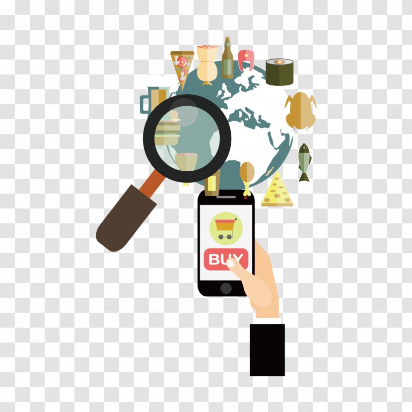 Magnifying Glass - Brand - Vector Mobile Phone And The Transparent PNG