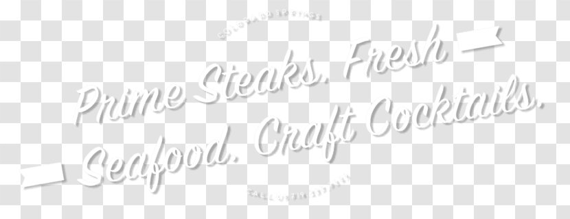 Paper Handwriting Logo Brand Font - Black And White - Steak House Transparent PNG