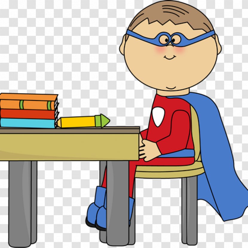 Superhero School Clip Art Image Free Content - Learning Transparent PNG