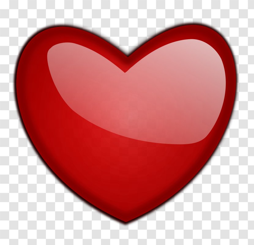 Heart Red Clip Art - No Background Transparent PNG