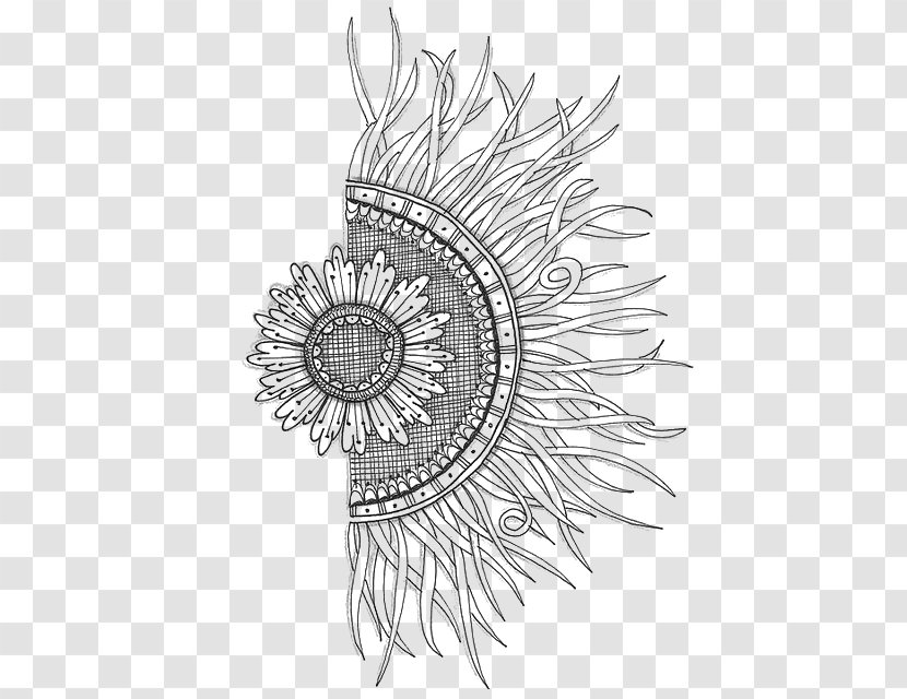 Doodle Paper Drawing Coloring Book Mandala - Flowering Plant - Sunflower Transparent PNG