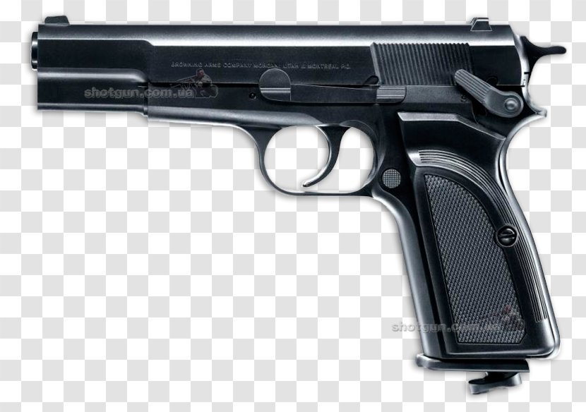 Browning Hi-Power Air Gun Firearm Semi-automatic Pistol - Blowback - Weapon Transparent PNG