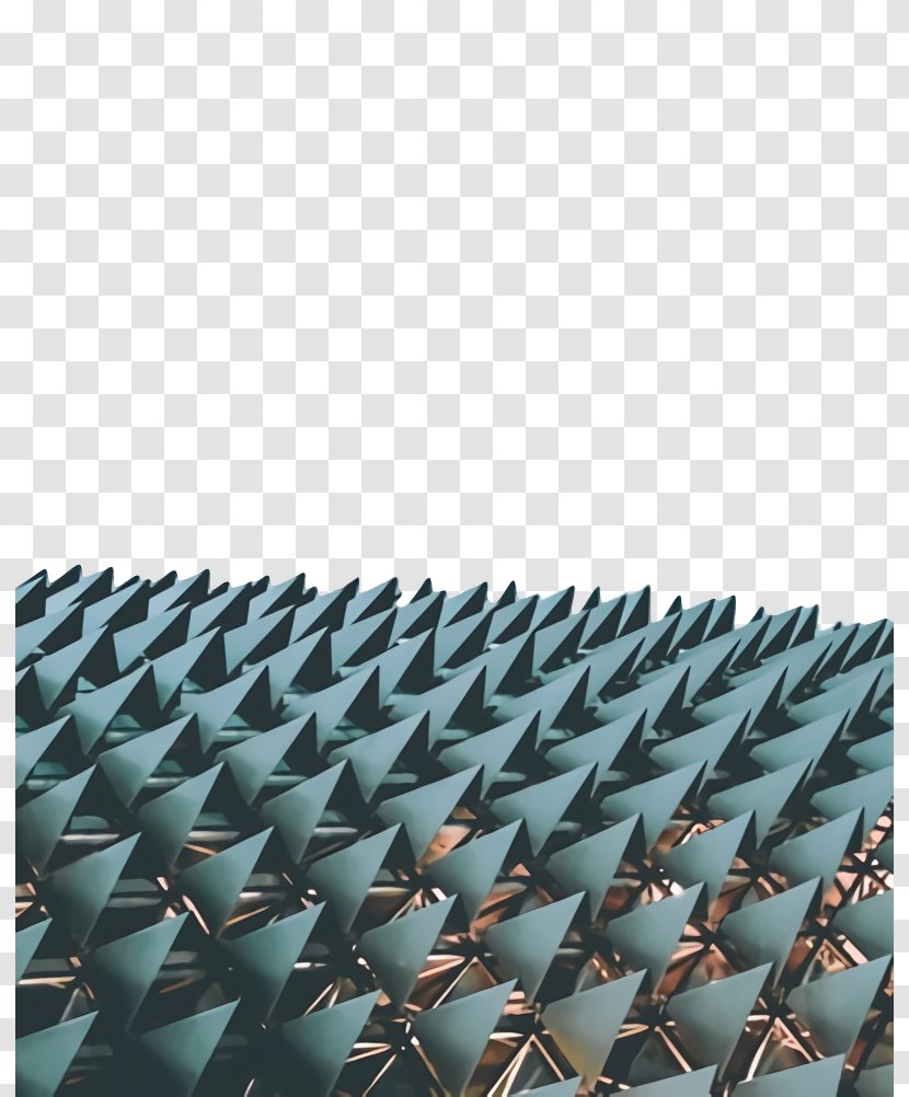 Green Turquoise Pattern Roof Architecture - Metal Transparent PNG