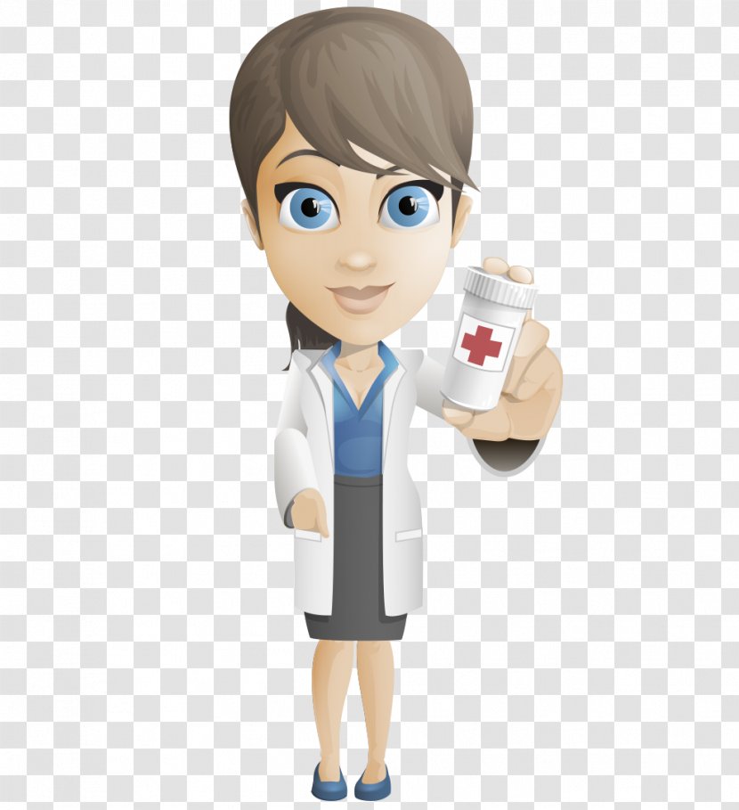 Cartoon Physician Female - Stethoscope - Characters Transparent PNG