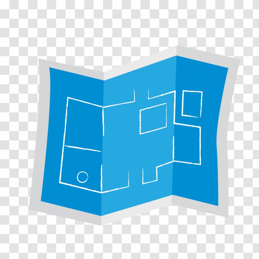 Plan Paper Illustration - Blue - Map Material Transparent PNG
