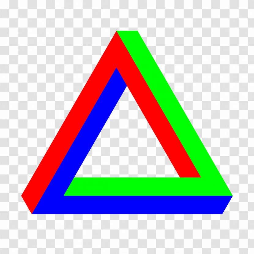 Penrose Triangle RGB Color Model Clip Art - Area Transparent PNG