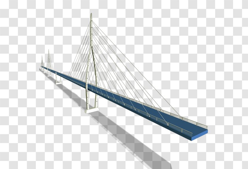 Guyed Mast Bridge Google Images Icon - Elevation - Extending To The Distant Transparent PNG
