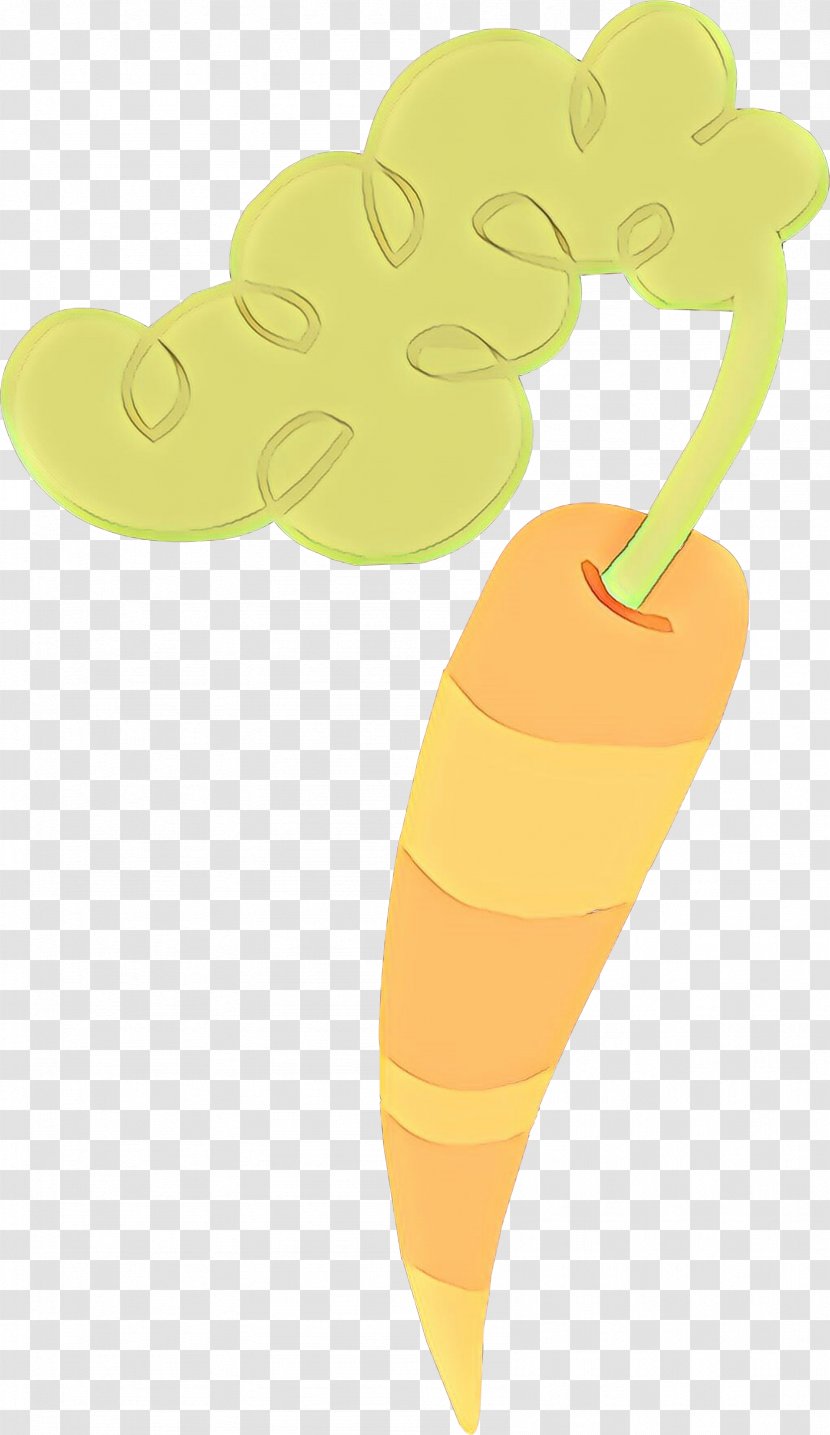 Ice Cream Cone Background - Yellow - Carrot Plant Transparent PNG