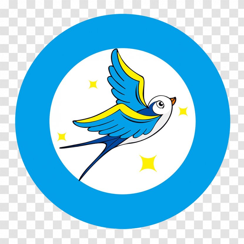 Swallow Logo Clip Art - Bird - Blue Round Cartoon Transparent PNG
