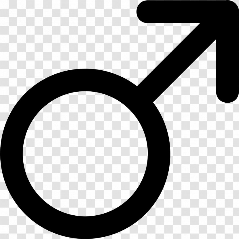 Man Icon - Gender Symbol - Logo Blackandwhite Transparent PNG