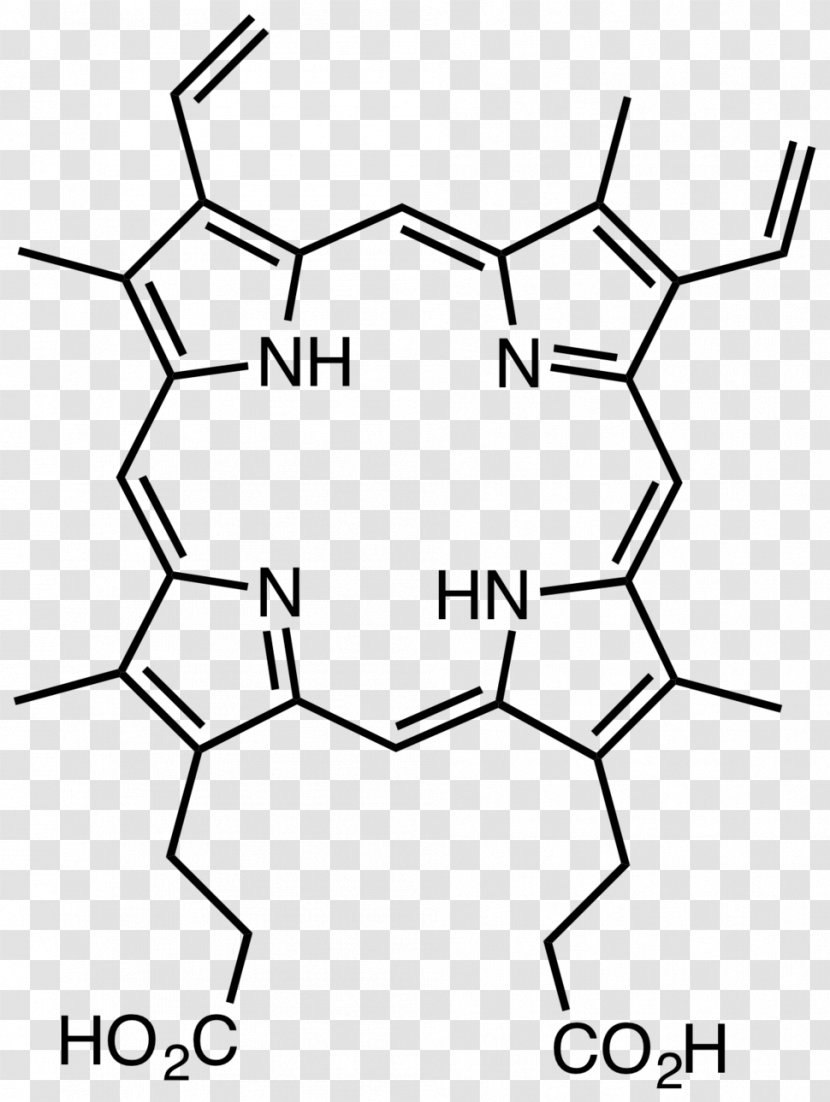 Protoporphyrin IX Heme Biliverdin - Organic Compound - Structure Transparent PNG