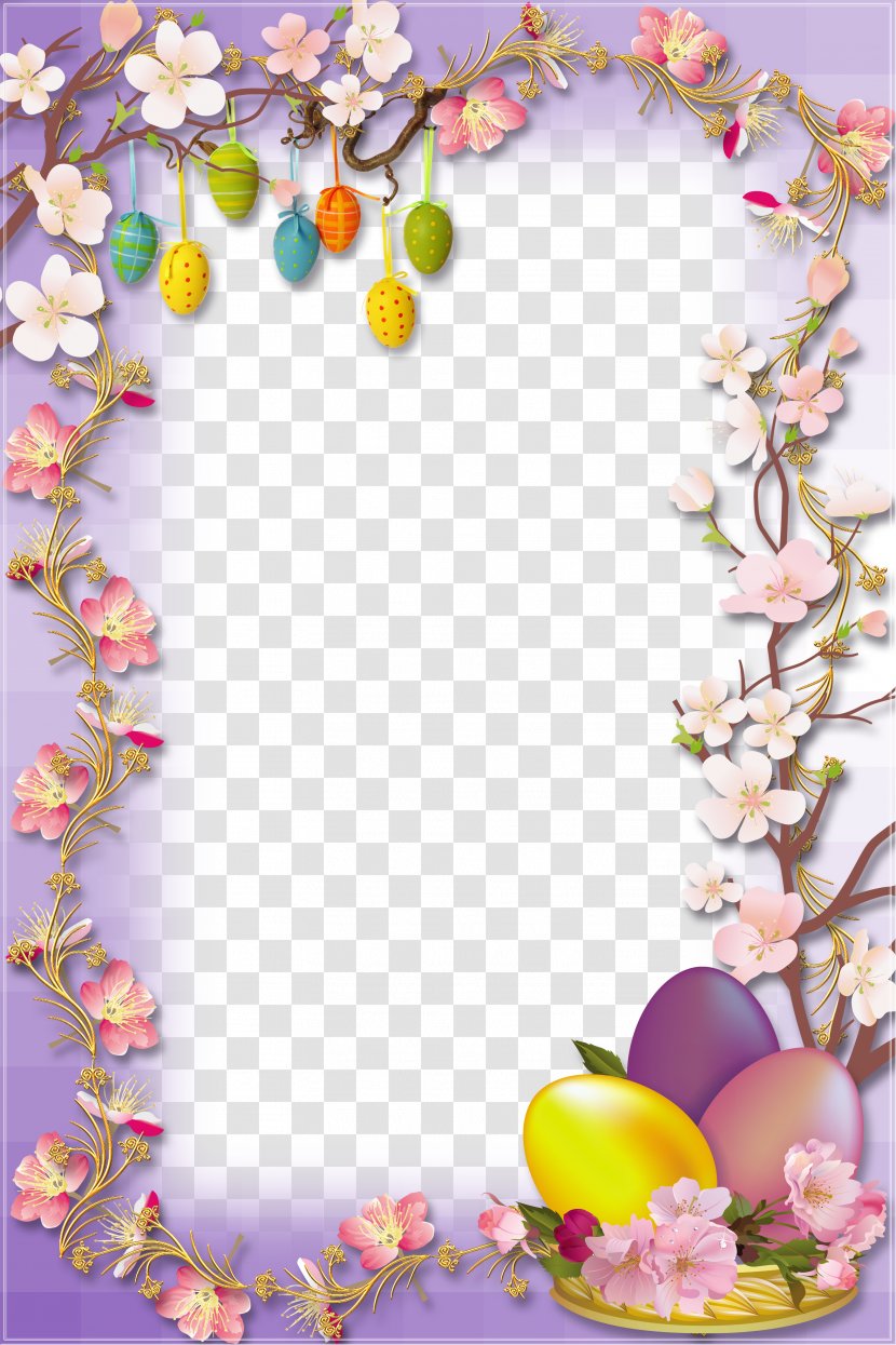 Easter Bunny Egg Hunt - Decorating - Border Transparent PNG