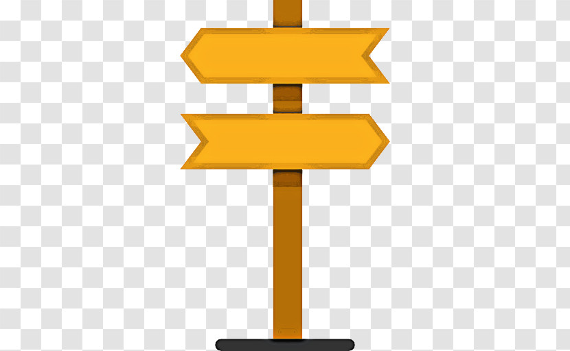 Yellow Sign Symbol Traffic Sign Signage Transparent PNG