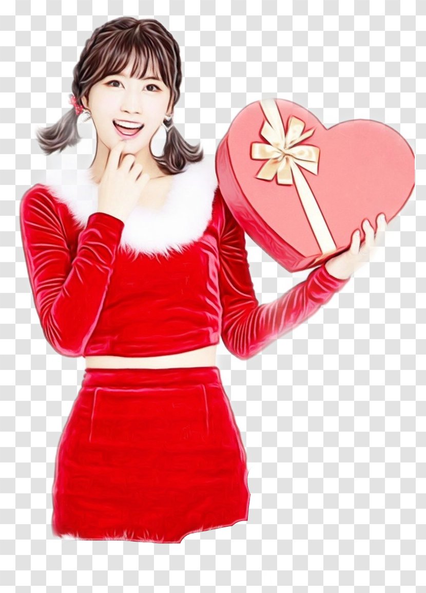 Red Pink Heart Muscle Costume - Brown Hair Gesture Transparent PNG