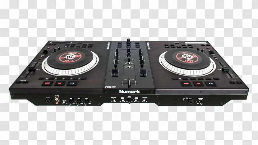 Disc Jockey Numark Industries DJ Controller Audio Mixers Serato Research - Scratch Live - Top Angle Transparent PNG