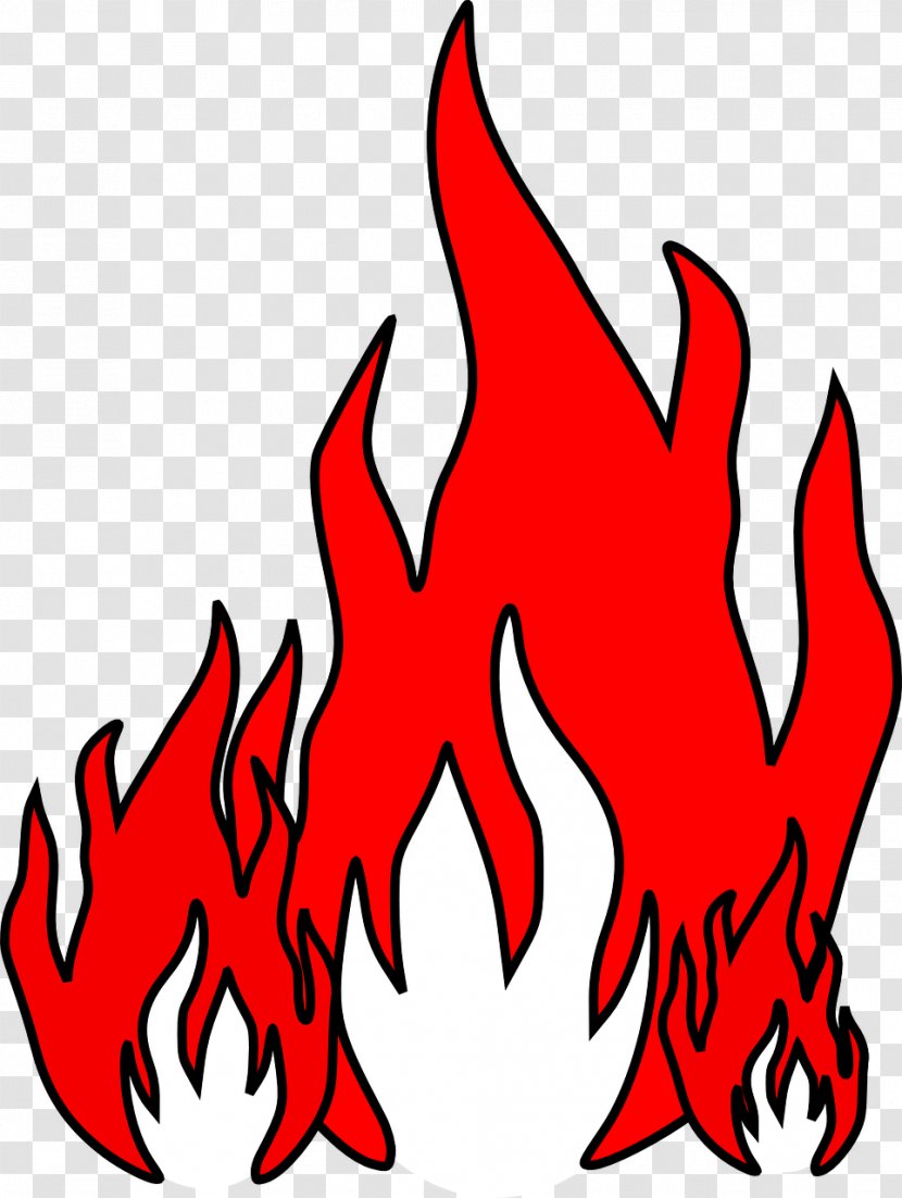 Fire Flame Clip Art - Black And White Transparent PNG