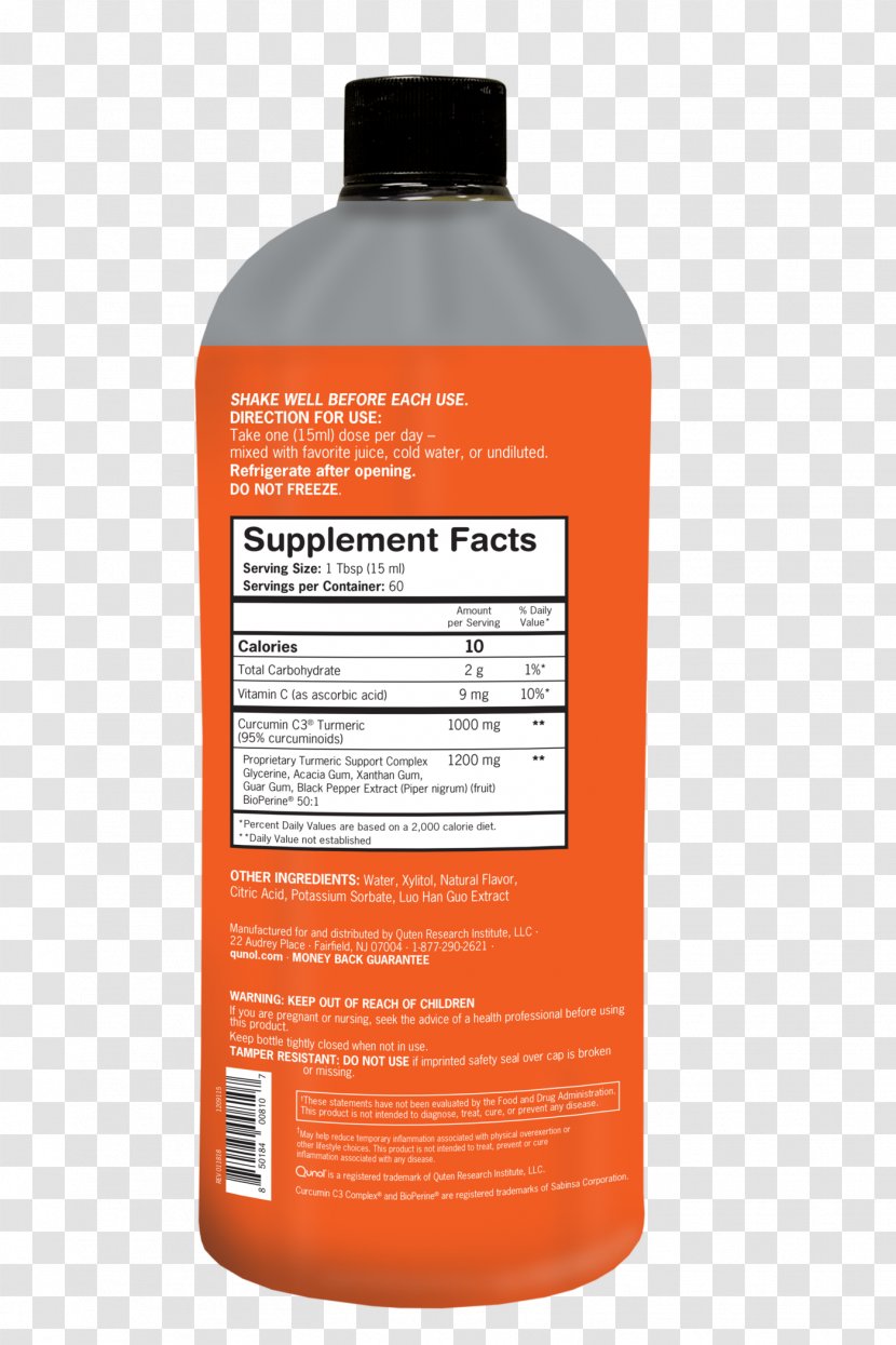 Dietary Supplement Turmeric Curcuminoid Liquid - Diet - Curcumin Transparent PNG