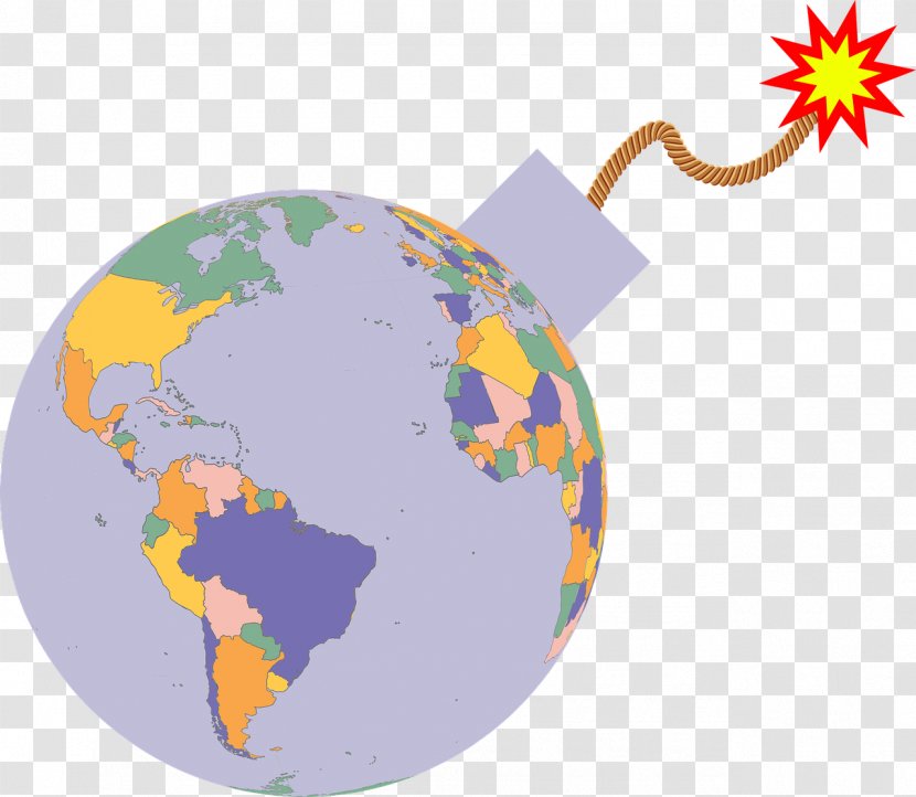 Earth Globe World Map - Bomb Transparent PNG