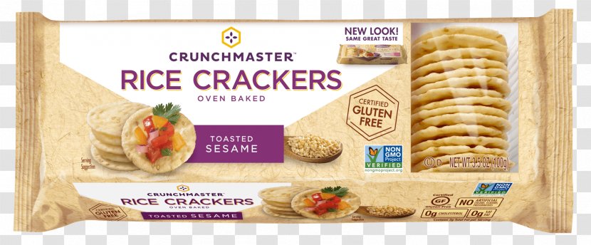 Crunchmaster Artisan Four Cheese Rice Crackers Food - Convenience Transparent PNG